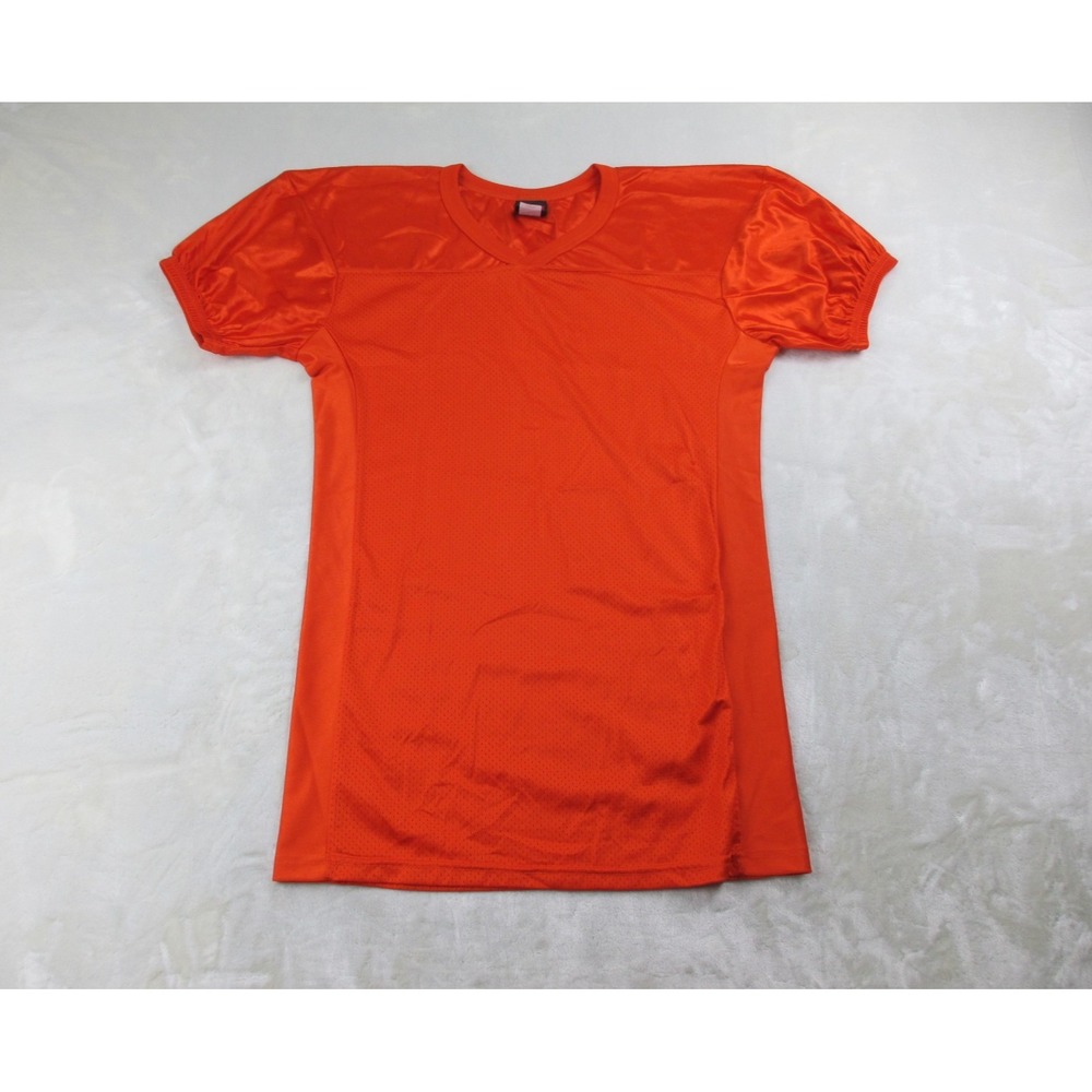 VINTAGE Wilson Football Jersey Mens Large Orange‎ Blank Made In USA*
